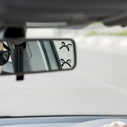 2x bow easter egg decal, small sticker for car windshield, removable rear view mirror sticker, windscreen decal, tiny hidden decals