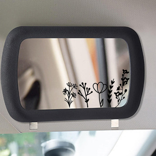 5x wildflowers easter egg decal, flowers small sticker for car windshield, removable rear view mirror sticker, windscreen decal, tiny decals