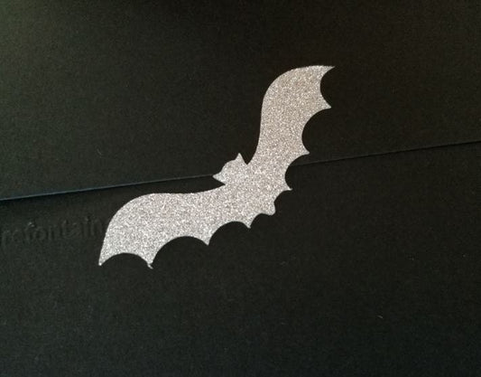 20 glitter bat stickers, halloween stickers, bat party decor, bat Birthday, gold glitter bat wings, bat envelope seal